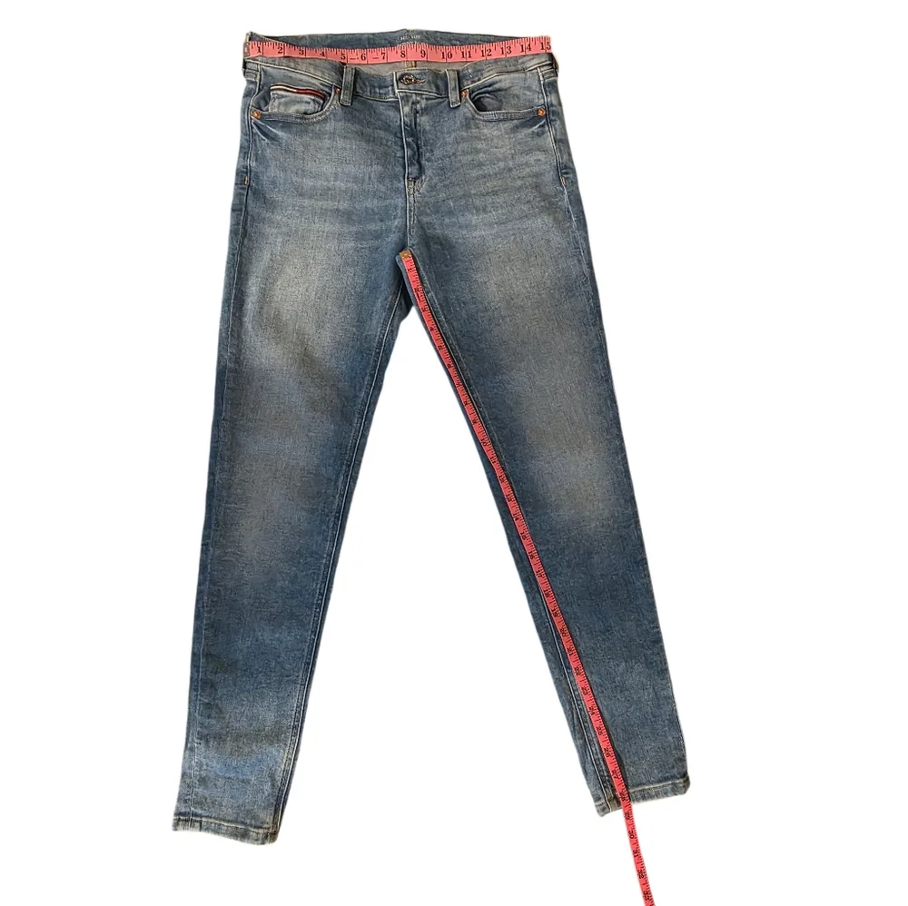 Tommy Hilfiger Nora Mid Rise Skinny Ankle Jeans Blue EUC Sz 30 EUC